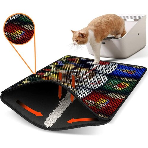 WALLXPERT Nrszn0178 multicolor cat litter mat Cene