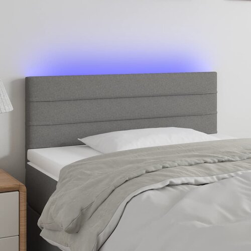  LED uzglavlje tamnosivo 90x5x78/88 cm od tkanine Cijene