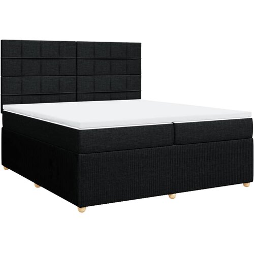 vidaXL Box spring postelja z vzmetnico črn 200x200 cm blago, (21308173) Cene