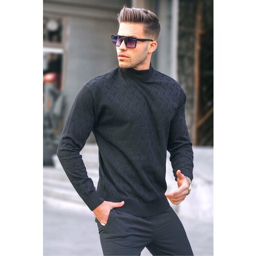 Madmext Men's Black Turtleneck Knitwear Sweater 6301 Slike
