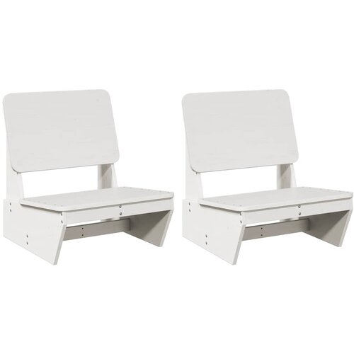Maison Chic vrtni stoli - stol za vrt 2 kosa bela 60x64x70,5 cm masivni les borovega lesa JS1167, (21878943) Cene