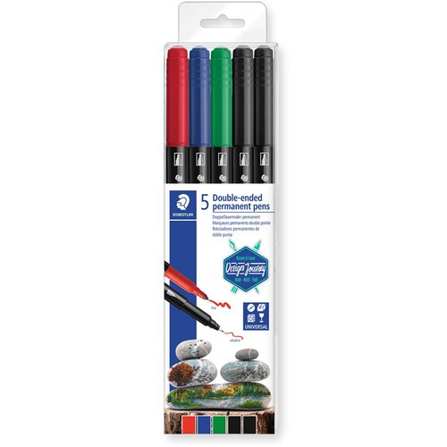Staedtler Flomastri Permanenet Design Journey, obojestranski, 5 kosov Cene