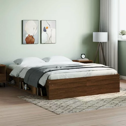  kreveta smeđa boja hrasta 140x200 cm