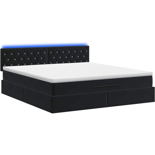  Krevet od pjene s madracem i LED-om Crna 140 x 200 cm Bar&amp;scaron;un Slike