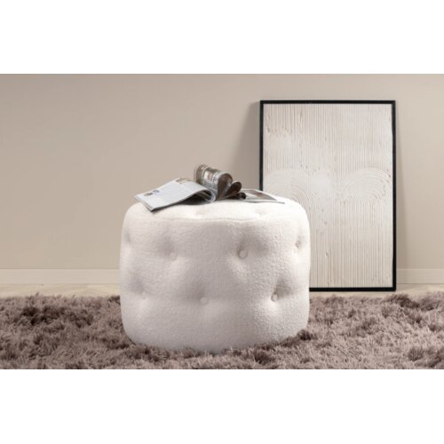 Venture Home puf Benjamin (art. 15560-400) ⌀55 cm, bijela Cijene