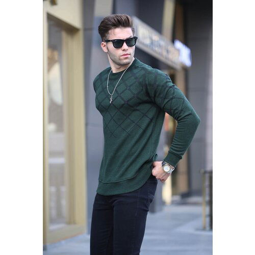 Madmext Sweater - Green - Regular fit Slike