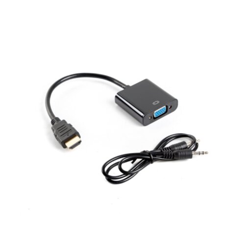 Lanberg AD-0017-BK video cable adapter 0.2 m VGA (D-Sub) HDMI Type A (Standard) Black Cene
