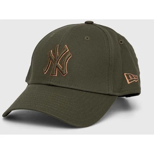 New Era Pamučna kapa sa šiltom boja: zelena, s aplikacijom, NEW YORK YANKEES