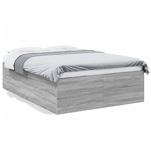 VidaXL Okvir kreveta siva boja hrasta 140 x 200 cm konstruirano drvo Slike