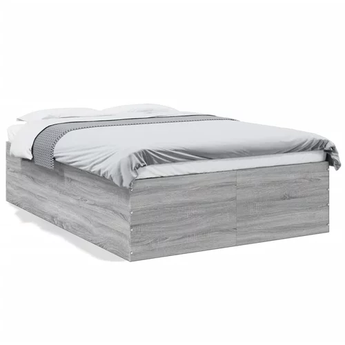 vidaXL Okvir kreveta siva boja hrasta 140 x 200 cm konstruirano drvo