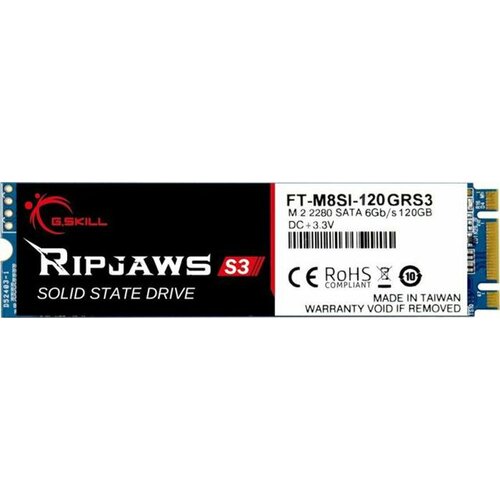 G.skill SSD M.2 120GB RipJaws S3 550/370MB/s FT-M8SI-120GRS3 ssd hard disk Slike