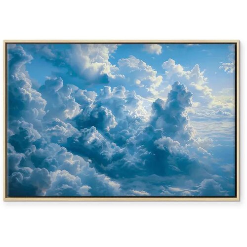  Slika - Ocean in the Air: Waving Clouds Reflecting Morning Light 120x80 U prirodnom drvenom okviru Cene