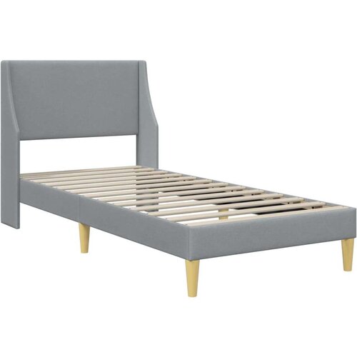  Okvir kreveta s madracem Svijetlo siva 90 x 200 cm tkanina - Svjetlosiva 90 x 200 cm Slike