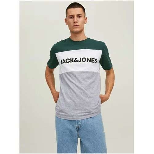 Jack & Jones Green-Grey T-Shirt - Men