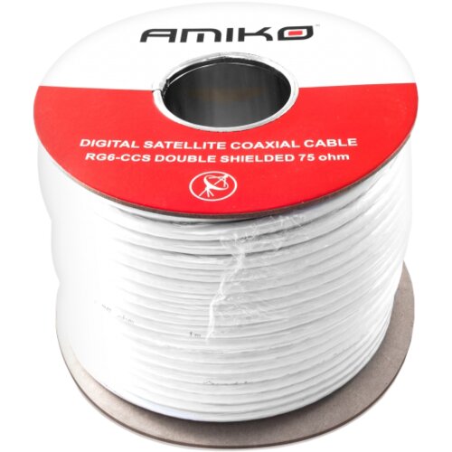 Amiko Koaksijalni kabl RG-6, CCS, 90dB, 100 met., motalica &ndash; RG6/90db &ndash; 100m REEL Cijene