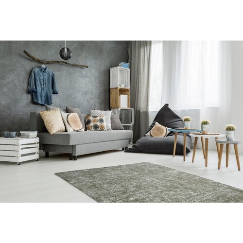 Kayoom VINTAGE PREPROGA 160/230 cm taftano olivno zelena Slike