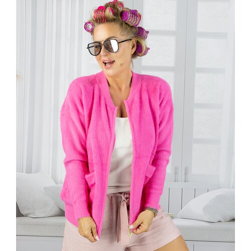 Pri Short cardigan unbuttoned sweater in fluffy knit fabric &amp;quot;COCO CHIC&amp;quot; Slike