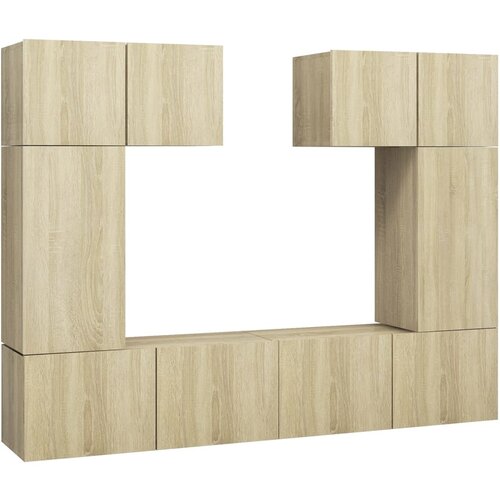 Maison Chic Komplet TV omarice - TV enot 6-delni sonoma hrast inženirski les, (21699996) Slike