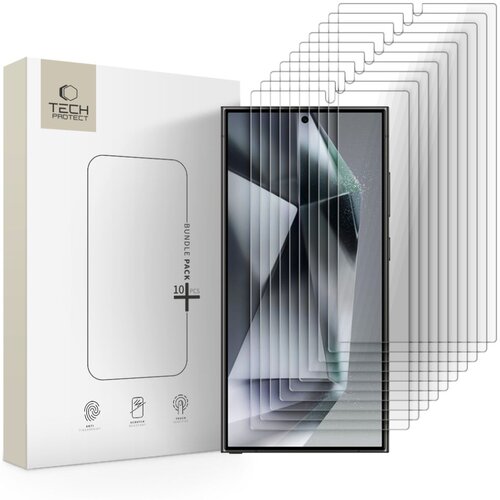 TECH-PROTECT KALJENO STEKLO, PAKET 10 KOSOV ZA GALAXY S24, ULTRA CLEAR SCREEN, (5000334222) Slike