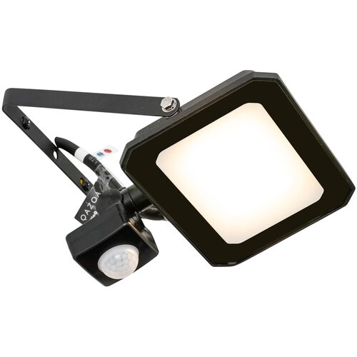 QAZQA Črn radiator z LED 30W IP65 s senzorjem gibanja - Levana Cene