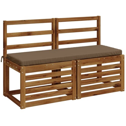 Jastučić za klupu SOEST 100% poliester Sivosmeđa - Sivosmeđa 120 x 40 x 5 cm Melange Slike