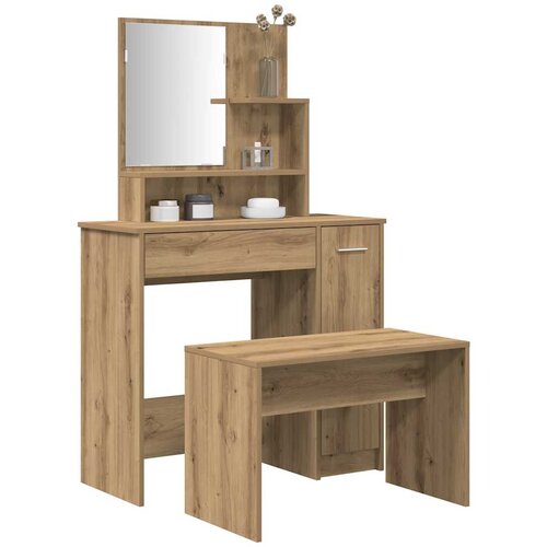 vidaXL Set toaletnog stolića Artisan hrast konstruirano drvo Cijene