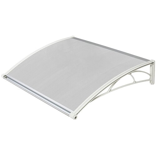 Nadstrešnica Za Vrata 82x120cm Bela Baza Ploča Providna 6mm - 996 Cene
