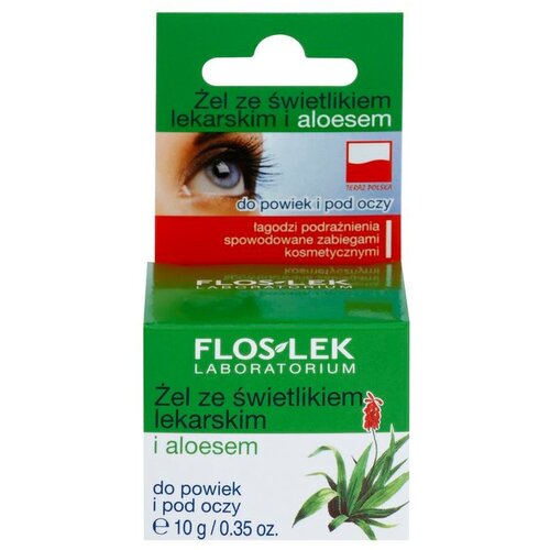 FlosLek Laboratorium Eye Care gel za predel okoli oči s smetilko in aloe vero 10 g Cene