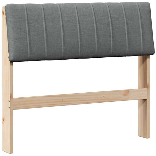 VidaXL tapecirani uzglavlje tamno siva 90 cm čvrsto borovo drvo Slike