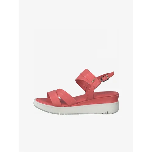 Tamaris Red Leather Sandals - Women