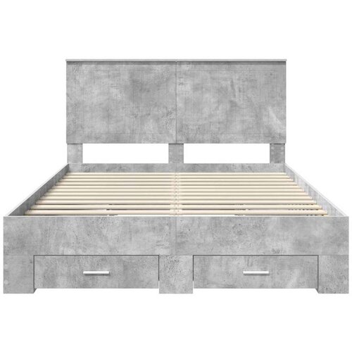  Okvir za krevet s uzglavljem Betonski sivi 135 x 190 cm Slike