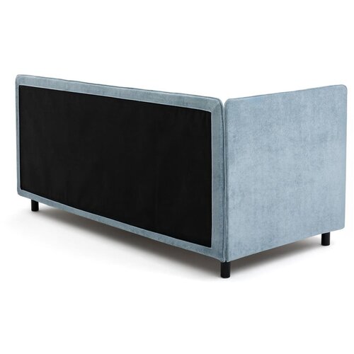 Bonami Selection Modra oblazinjena postelja s prostorom za shranjevanje z vzmetnico 120x200 cm Avela &amp;ndash; Slike
