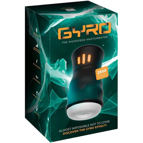 You2Toys Gyro - vrtljivi, vibracijski masturbator (črna) Slike