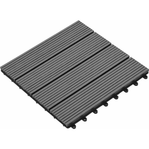  Pločice za decking 11 pcs Siva 30 x 30 cm Drvoplastična smjesa Cene