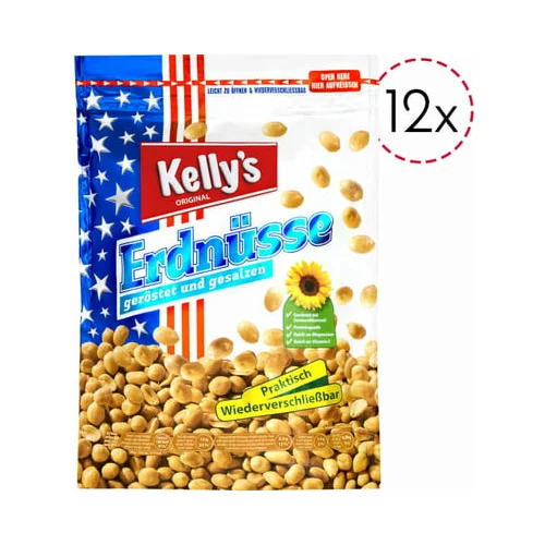 Kelly's Praženi in soljeni arašidi - 12 kosov
