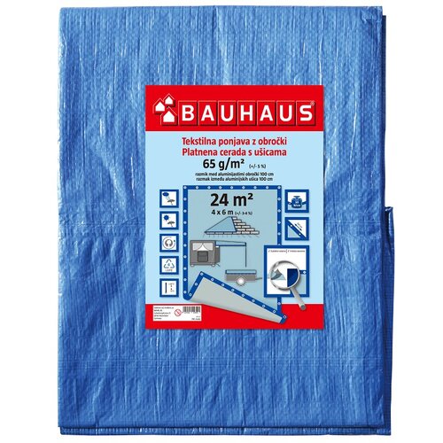 BAUHAUS Pokrivna ponjava (4 x 6 m, modra, 65 g/m²) Cene