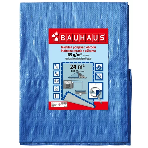 BAUHAUS univerzalni pokrivač s ušicama , 24 m2 (4 x 6 m, plave boje)
