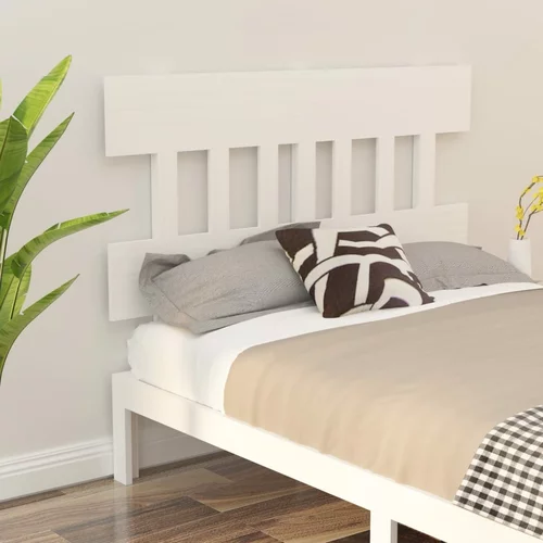  Uzglavlje za krevet bijelo 153,5x3x81 cm od masivne borovine