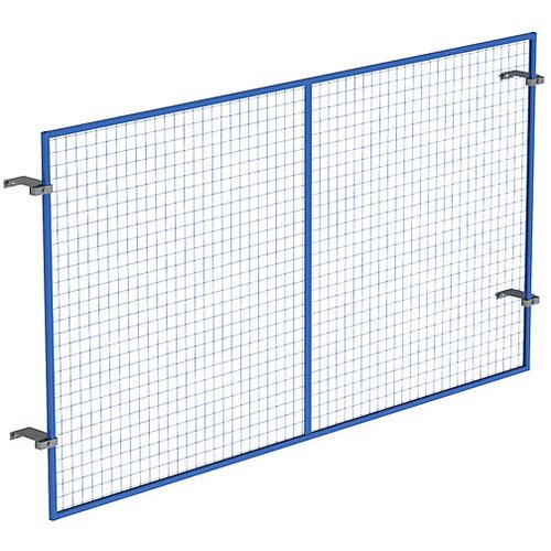 Eurokraft pro mrežasta zadnja stena, modre barve, vi&amp;scaron;ina 1500 mm, za dolžino nosilca 2700 mm Slike