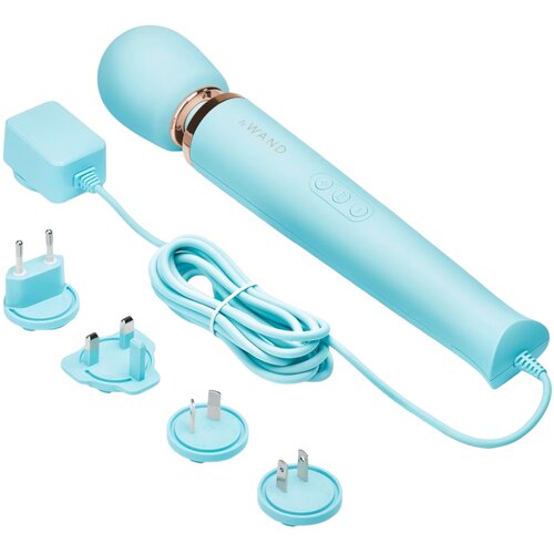 Le Wand Plug-In masažni vibrator , svetlo moder Slike