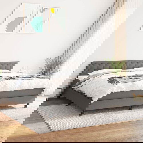 The Living Store Box spring postelja z vzmetnico temno siva 180x200 cm blago - Box Spring Postelja, (21438710) Slike