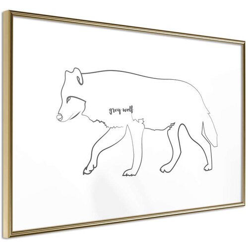  Poster - Grey Wolf 30x20 Slike