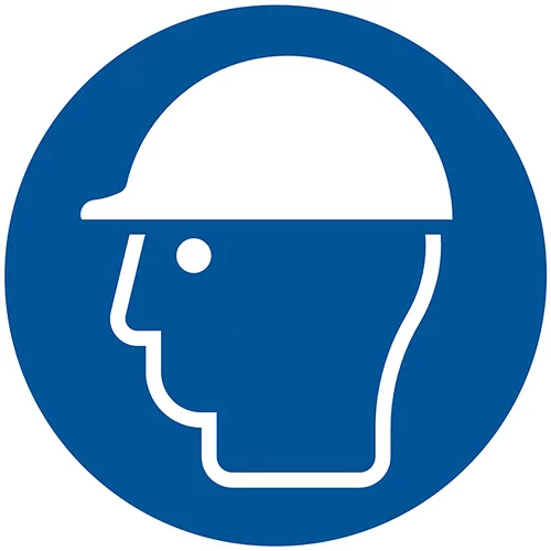  znak pickup (motiv: obvezna uporaba zaščitne čelade, premer: 18 cm)
