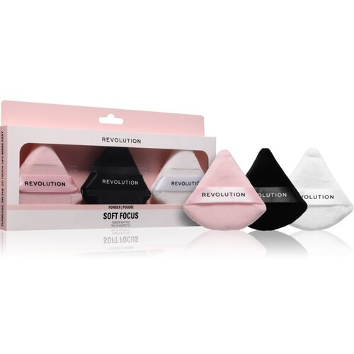 Revolution Soft Focus Powder Puff Trio spužvica 3 kom Slike