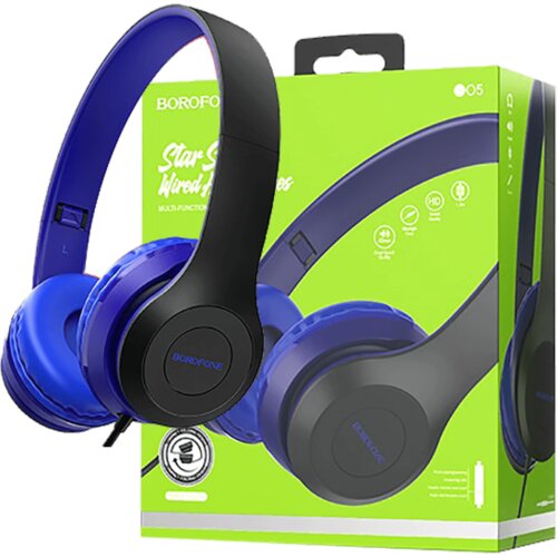 Borofone Slu&scaron;alice sa mikrofonom, 3.5 mm, dužina kabela 1.2 met. &ndash; BO5 Star sound Blue Cijene