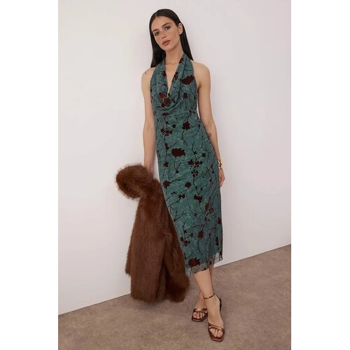 TRENDYOLMILLA ženska haljina Tpraw26El00140, Emerald Green-Green Cene