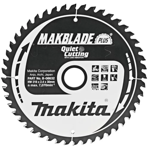 Makita žagin list TCT MAKBlade Plus 216x30mm, 48z, B-08632