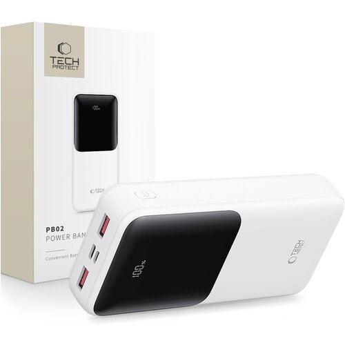 TECH-PROTECT POWER BANK PB02 20000MAH ZA PAMETNE TELEFONE 22,5W HITRO POLNJENJE, (5000017427) Slike