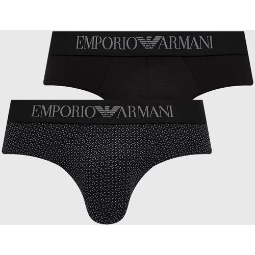 Emporio Armani Underwear Moške spodnjice 2-pack moški, črna barva