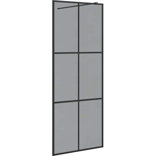  Zid za walk-in tu&amp;scaron; Crna 80 x 195 cm Staklo otporno na udarce Slike